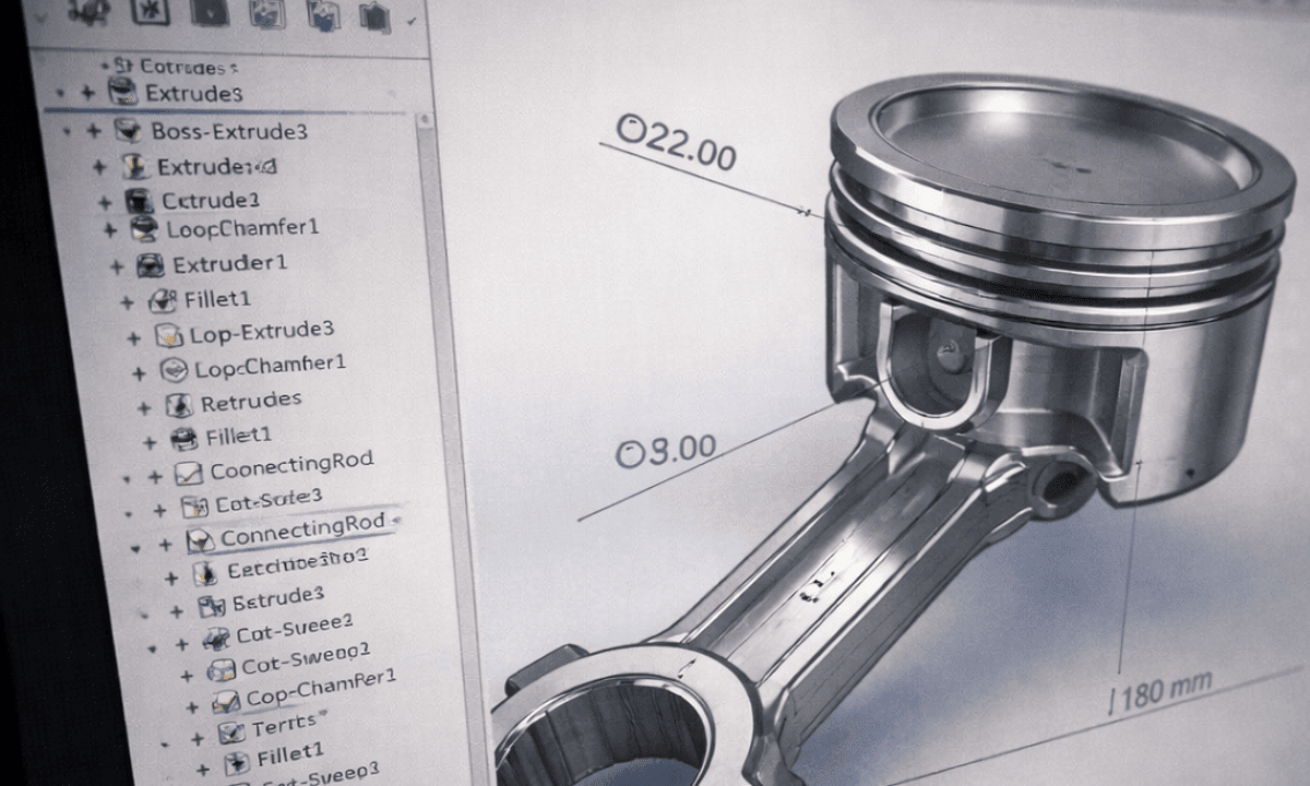 Design and Assemble an IC Engine Using SolidWorks
