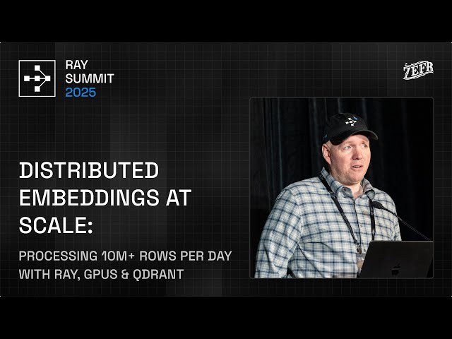 Distributed Embeddings at Scale - Processing 10M+ Rows Per Day with Ray, GPUs and Qdrant