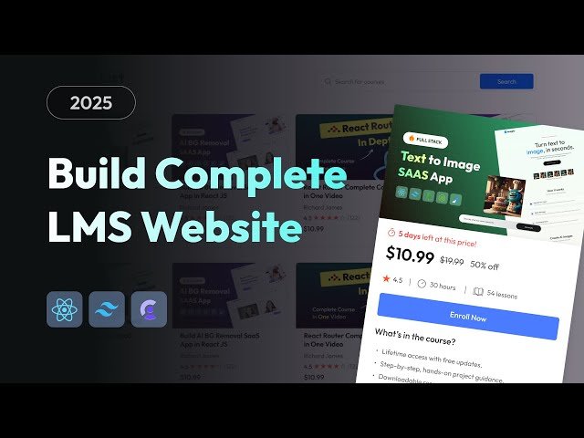 How to Make Complete LMS Website Using React JS - Build Project Like Udemy in React JS 2025
