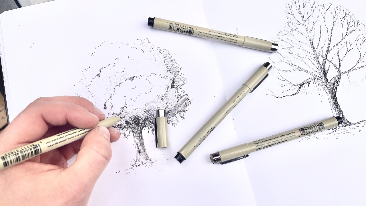 Online Course Ink Drawing Online Course: How to Draw Realistic Trees with Ink Pens: Observation ...