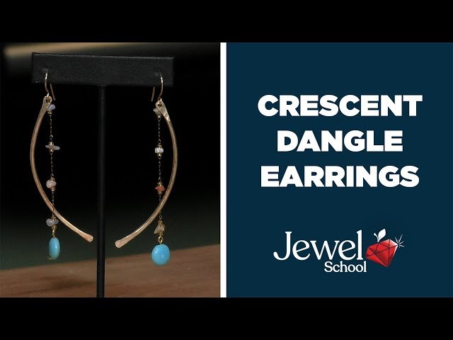 Crescent Dangle Earrings - Jewelry Making Tutorial