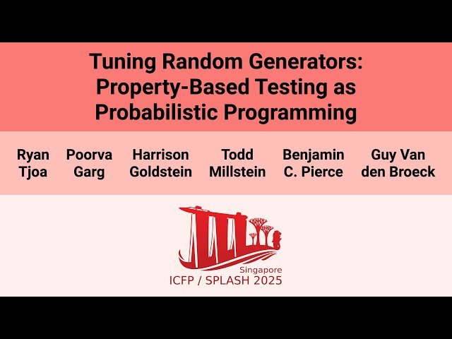 Tuning Random Generators - Property-Based Testing as Probabilistic Programming