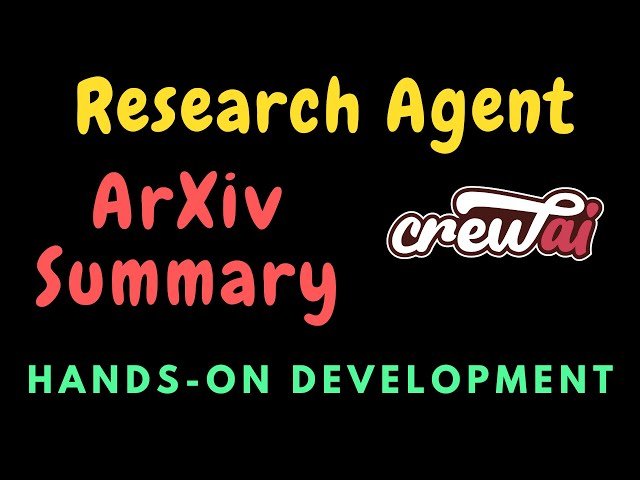 Let's Build an AI Research Agent - Python Development with CrewAI