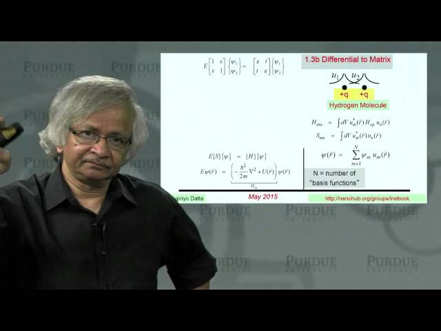 Fundamentals of Nanoelectronics Part B - Schrodinger Equation Matrix Equation - L1.3