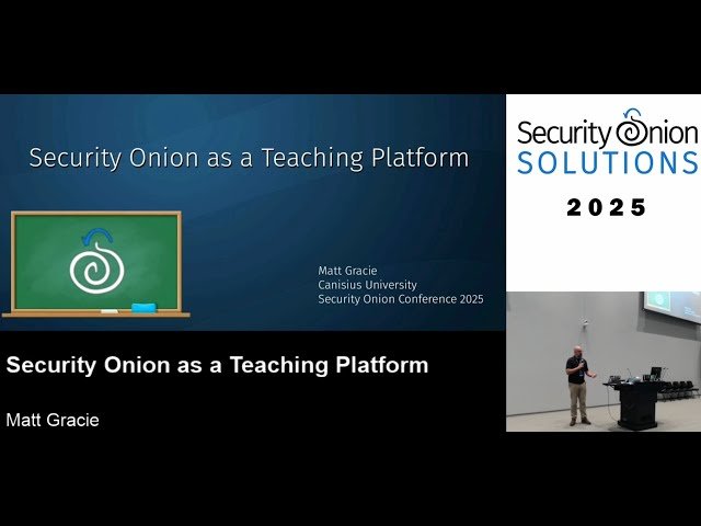 Security Onion as a Teaching Platform