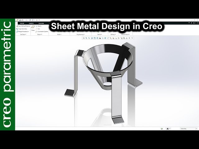 Sheet Metal Cone Holder Design Tutorial in Creo Parametric
