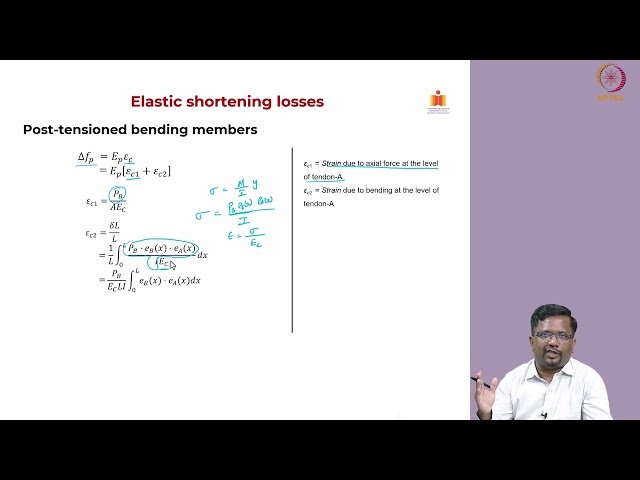 Elastic Shortening Losses - Post-Tensioned Members