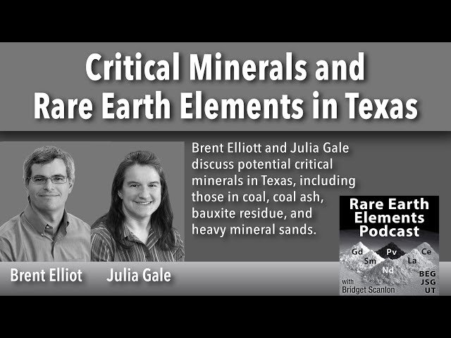 Critical Minerals and Rare Earth Elements in Texas