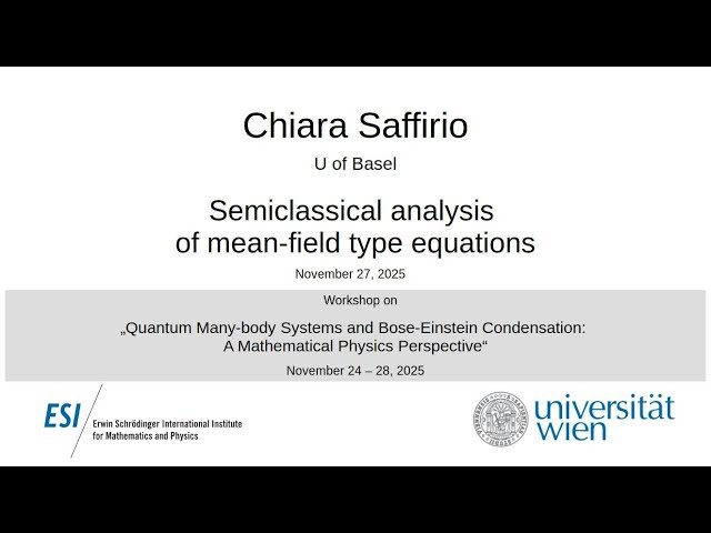 Semiclassical Analysis of Mean-Field Type Equations