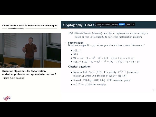 Quantum Algorithms for Factorization and Other Problems - Lecture 1