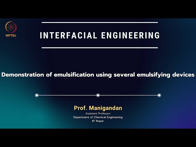 Demonstration of Emulsification Using Several Emulsifying Devices