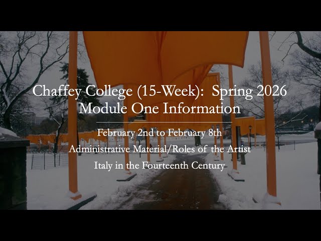 Survey of Western Art II - Module One Information - Spring 2026