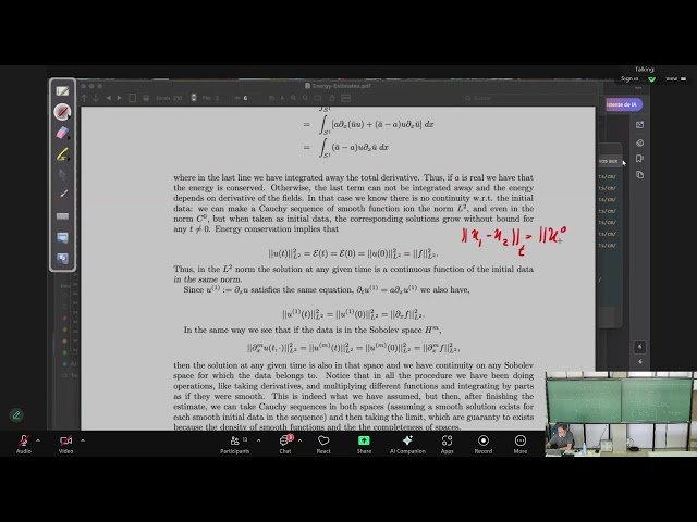 Energy Estimates - Class 16