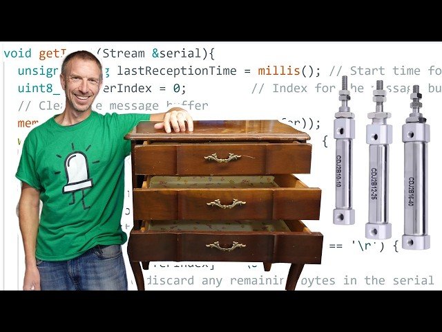 ESP32 Pneumatic Automatic Drawer Mechanism