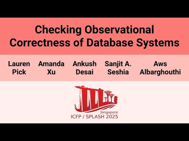 Checking Observational Correctness of Database Systems