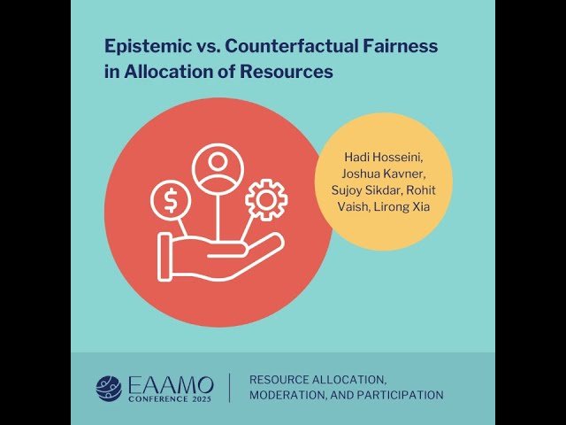 Epistemic vs Counterfactual Fairness in Allocation of Resources