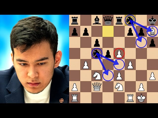 Abdusattorov's AlphaZero Pawn Breaks Bluebaum in the Queen's Gambit