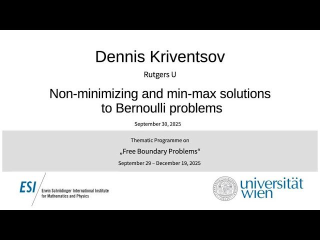 Non-Minimizing and Min-Max Solutions to Bernoulli Problems