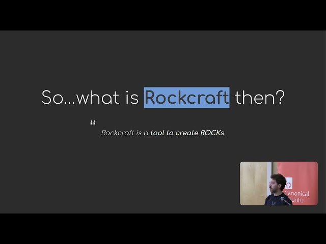 Container Craftsmanship - From Pebble to ROCK Workshop