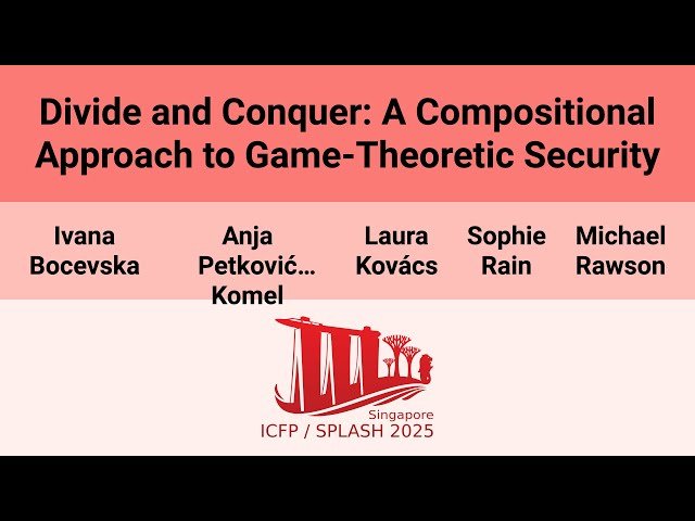 Divide and Conquer - A Compositional Approach to Game-Theoretic Security