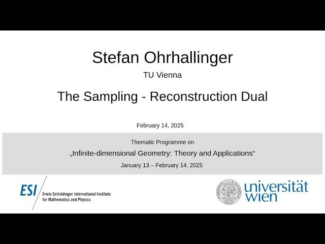 Surface Reconstruction and Sampling: Theory and Applications - From Point Clouds to Smooth Surfaces