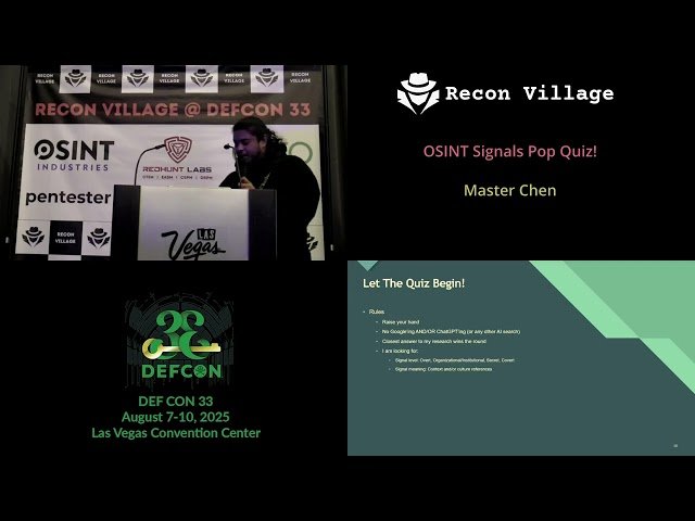 OSINT Signals Pop Quiz - Recognizing Open Source Intelligence Through Behavioral and Visual Micro-Signals