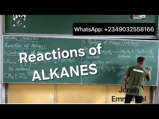 Reactions of Alkanes - Organic Chemistry