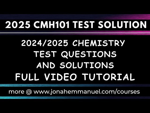 2025 Chemistry Test Revision Class - Inorganic Chemistry for University Students