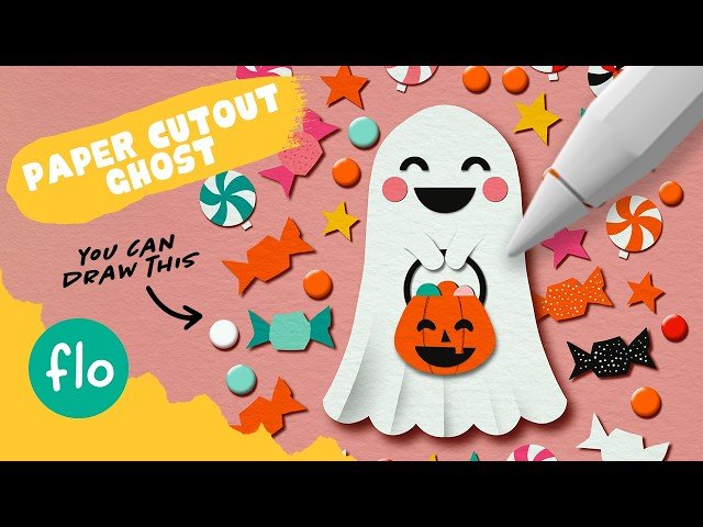 Halloween Paper Cutout Drawing Tutorial in Procreate
