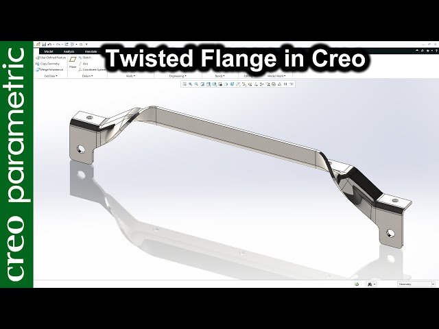 Twisted Flange Design in Creo Parametric Using Boundary Blend for Sheet Metal