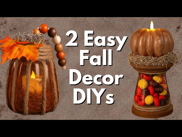 Easy Fall DIY - Easy Fall Crafts - Dollar Tree Fall Craft - Hobby Lobby Fall Crafts