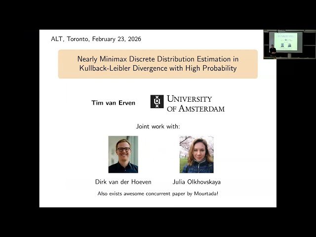 Algorithmic Learning Theory and Differential Privacy - Session 3