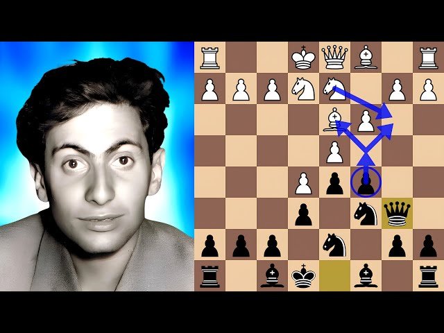 Mikhail Tal's French Defense Victory Against Dmitry Rovner - 1955