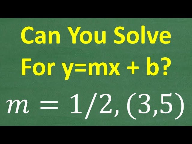 Find the Equation of a Line with Slope m=1/2 Through (3, 5) - Must-Know Algebra!