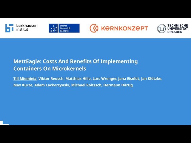 MettEagle - Costs and Benefits of Implementing Containers on Microkernels