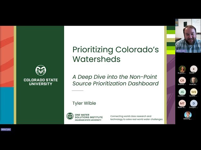 Non-Point Source Prioritization Dashboard for Colorado Watersheds
