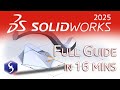 SolidWorks - Tutorial for Beginners in 16 Minutes - Full Guide 2025
