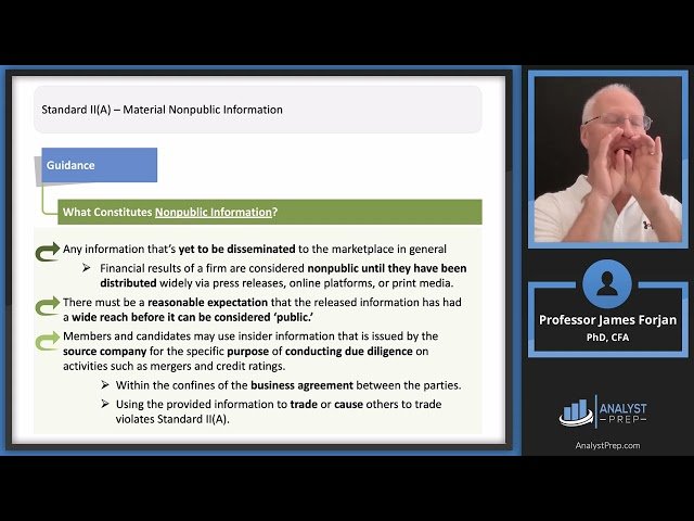 Standard II - Integrity of Capital Markets - 2025 Level II CFA Exam Ethics Module 3