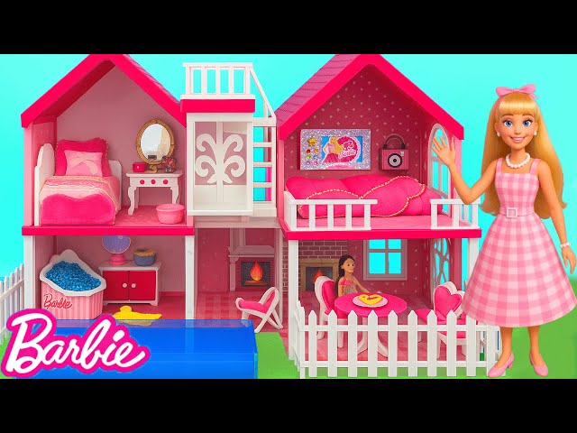DIY Barbie Dollhouse with Bedroom, Living Room and Pool - Build Miniature House