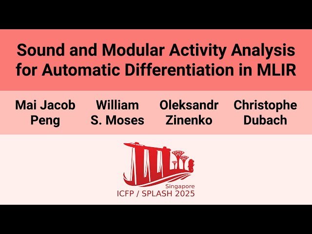 Sound and Modular Activity Analysis for Automatic Differentiation in MLIR