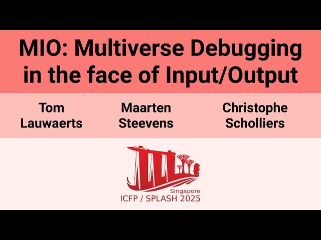 MIO - Multiverse Debugging in the Face of Input/Output