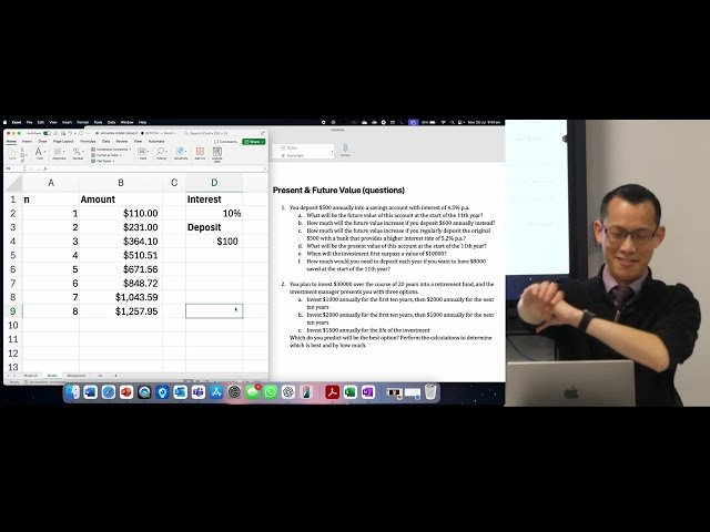 Financial Model Spreadsheet - Applying Model to Problems - 4 of 5