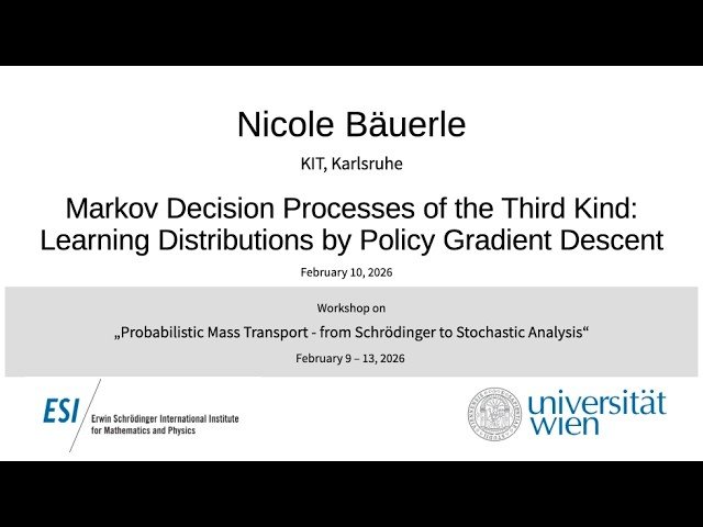 Markov Decision Processes of the Third Kind - Learning Distributions by Policy Gradient Methods