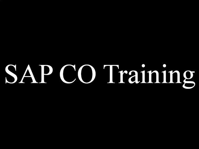 SAP CO Controlling Training