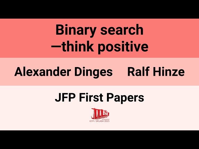Binary Search - Think Positive