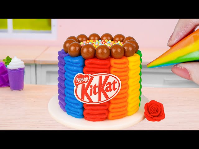 Miniature Rainbow Cake - How to Make Rainbow Jelly Ice Cream Cake