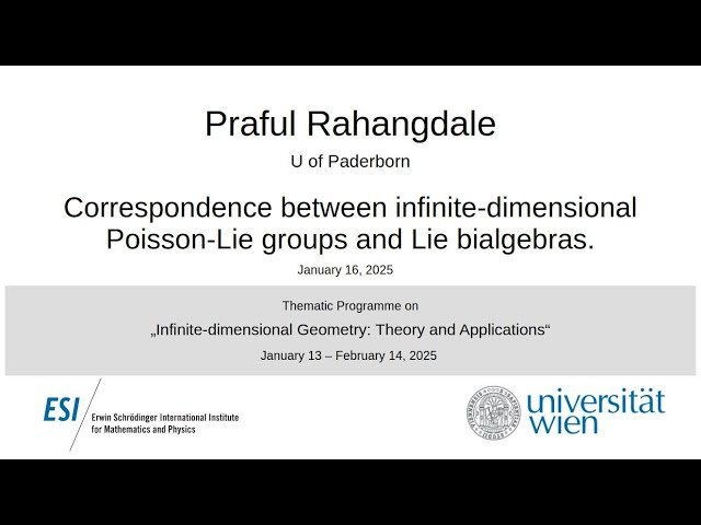 Correspondence Between Infinite-dimensional Poisson-Lie Groups and Lie Bialgebras