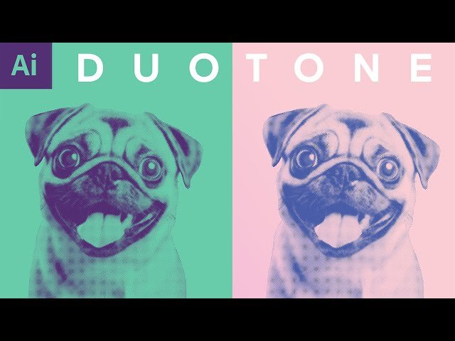 Duotone Image Effect with Halftone in Adobe Illustrator - Design Tutorial